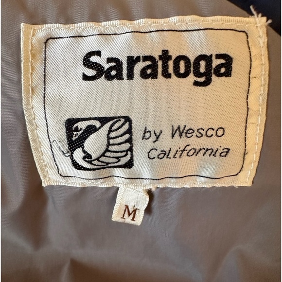 Saratoga Down Blue Vest by Wesco California Vintage ski Size Medium - Picture 5 of 11